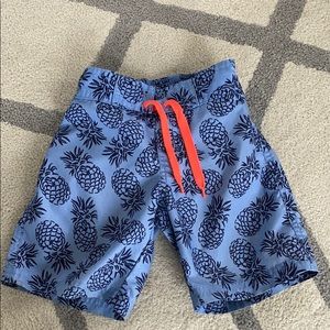 Janie and Jack pineapple print swim trunks